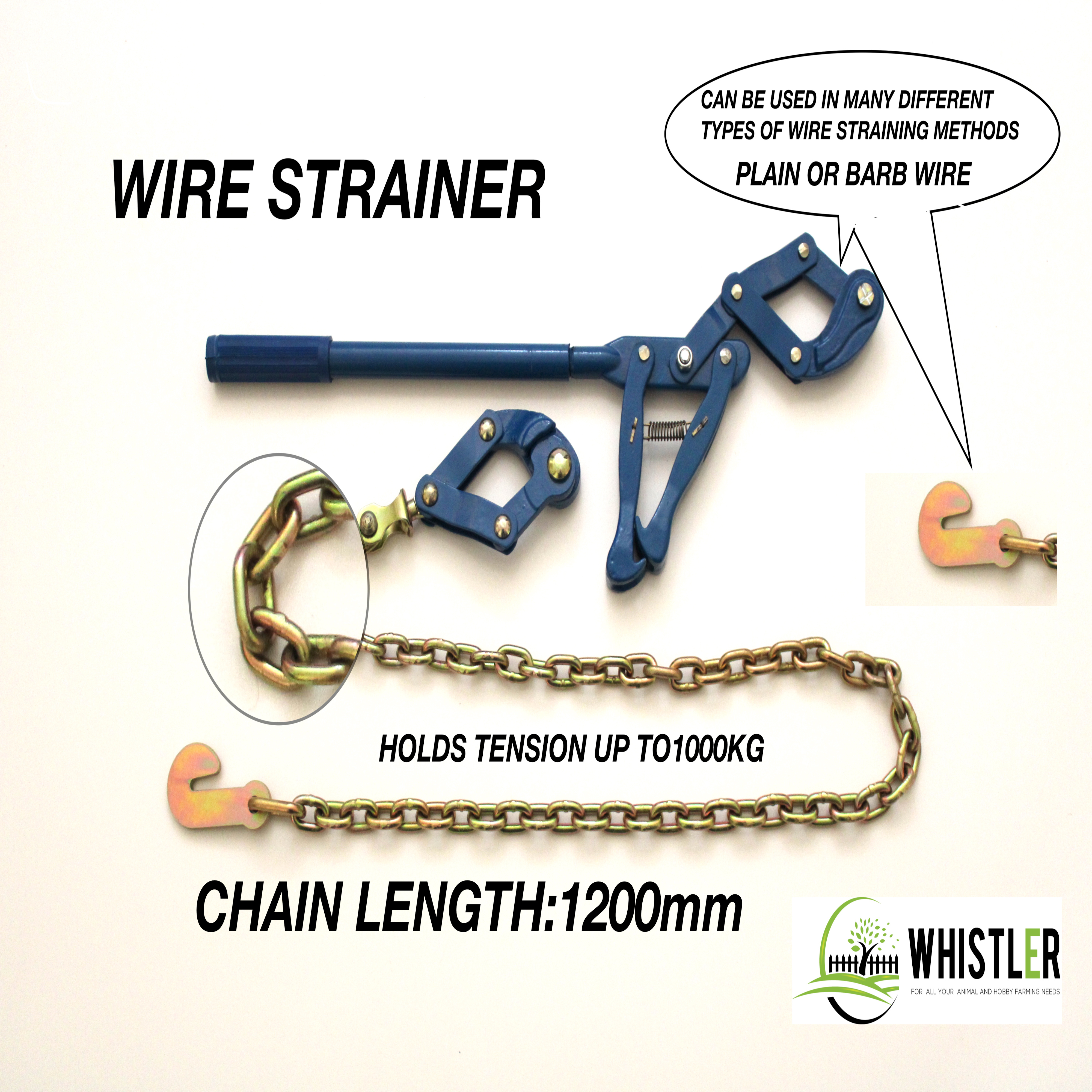 Wire Fence Strainer Heavy Duty Plain Wire, Bar Wire and Chain