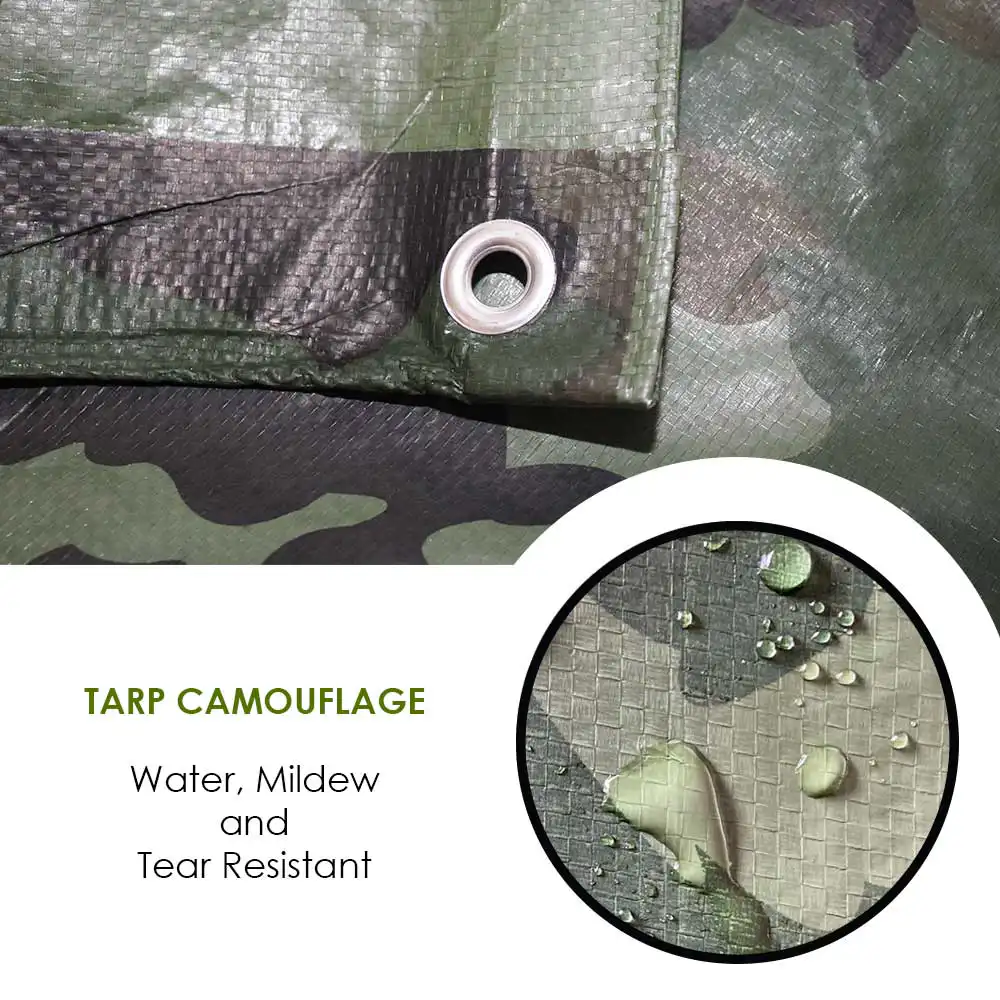 Special deal for 3 Tarpaulin Camouflage Army Green 1.8m by 2.4m - Image 5