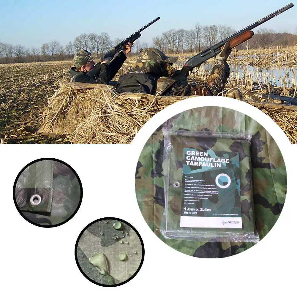 Special deal for 3 Tarpaulin Camouflage Army Green 1.8m by 2.4m - Image 4