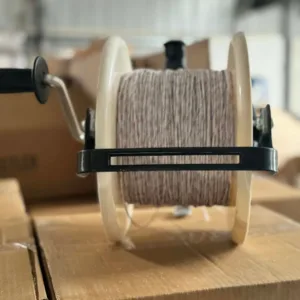 Premium 3:1 Geared Electric Fence Reel | 500m Red/White Poly Wire