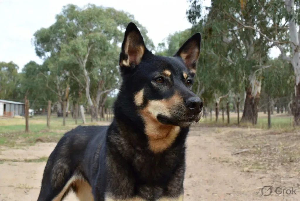 image shows kelpie, an australian working dog used on farms